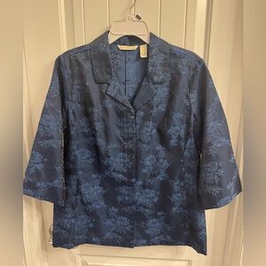 French Laundry Large Blue Floral Blazer